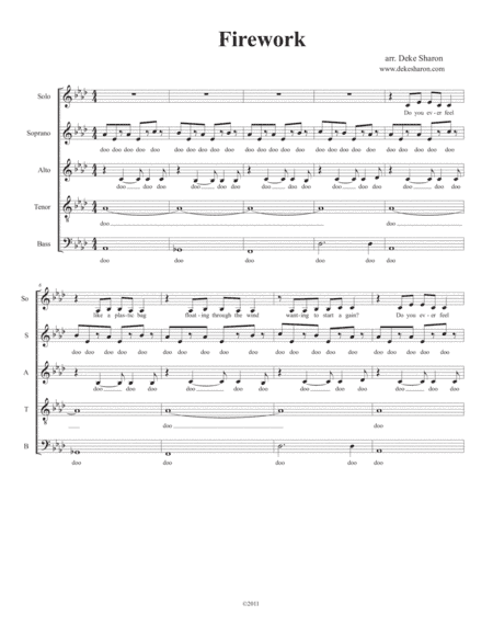 Firework (arr. Deke Sharon)