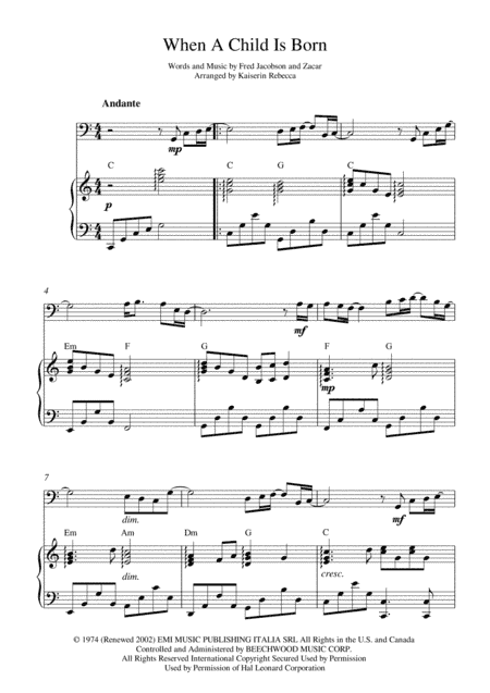 When A Child Is Born (arr. Kaiserin Rebecca)