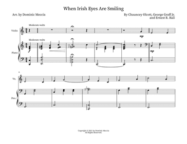 When Irish Eyes Are Smiling (arr. Dominic Meccia)