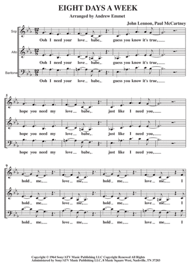 Eight Days A Week (arr. Andrew Emmet)