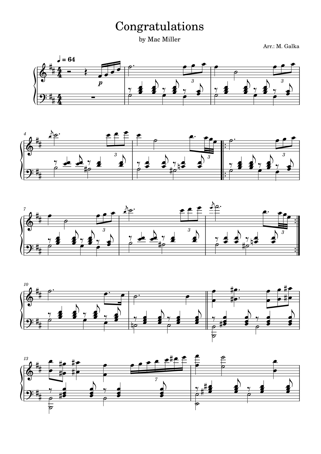 Congratulations (arr. M. Galka)