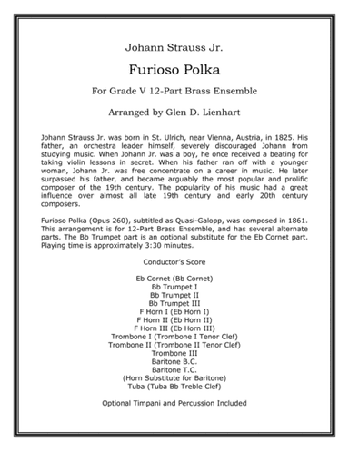 Furioso Polka (Brass) (arr. Glen D. Lienhart)