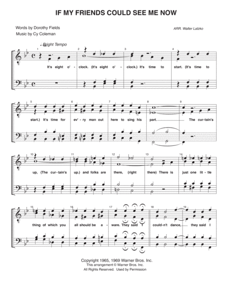 If My Friends Could See Me Now (arr. Walter Latzko)