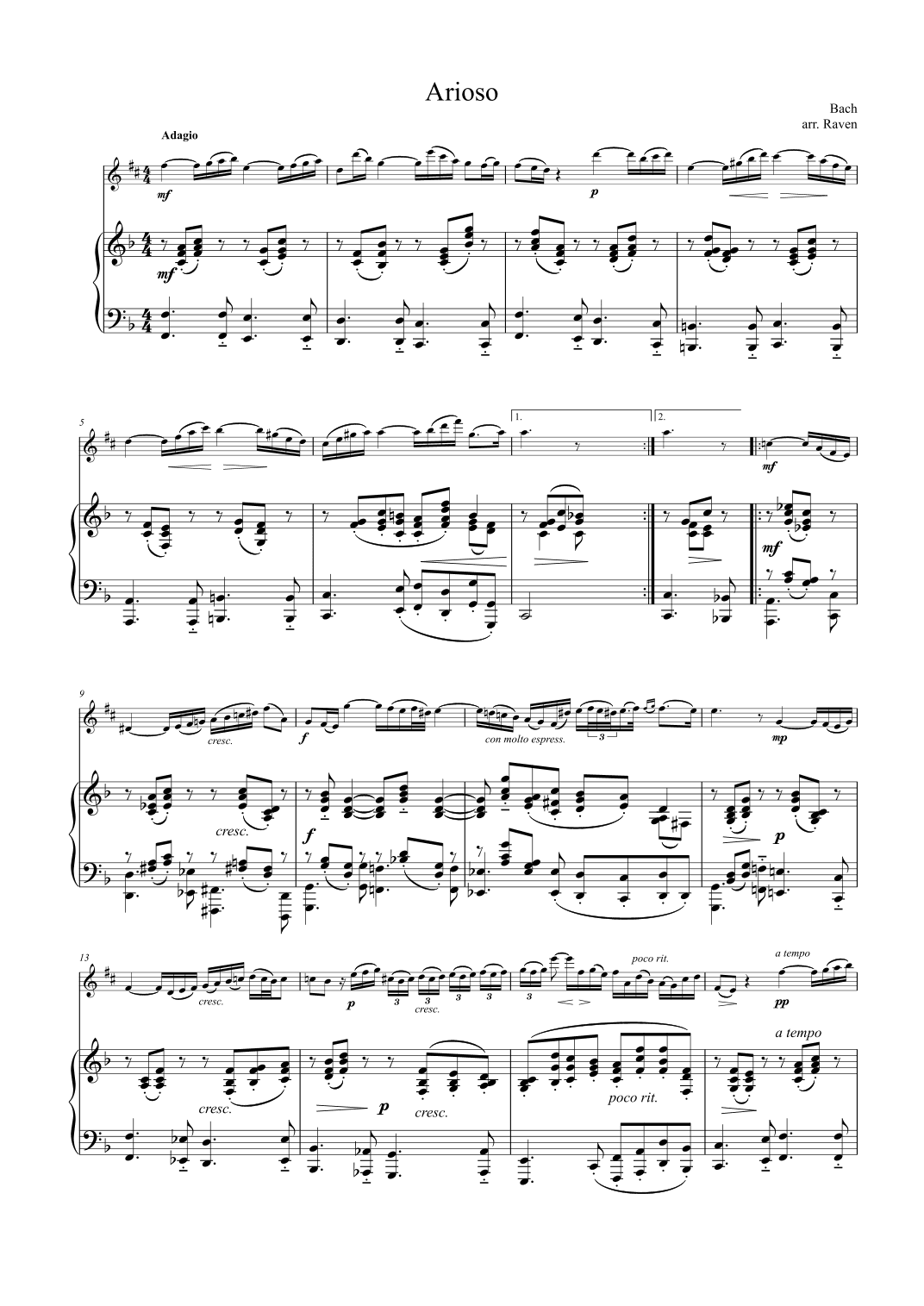 Arioso (arr. Carl Raven)
