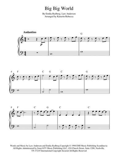 Big Big World (arr. Kaiserin Rebecca)