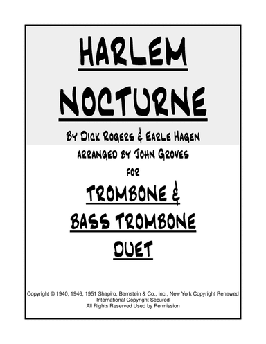 Harlem Nocturne (arr. John Groves)
