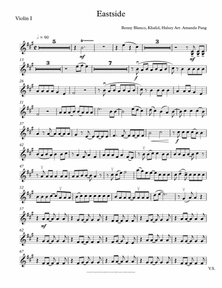 Eastside (arr. Amanda Pang)