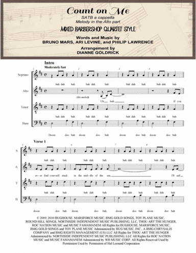 Count On Me (arr. Dianne Goldrick)