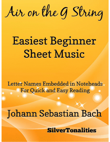 Air on the G String Easiest Beginner Piano Sheet Music (arr. SilverTonalities)