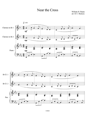 Near the Cross (Clarinet Duet with Piano Accompaniment) (arr. B. C. Dockery)