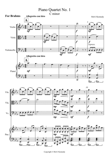 Piano Quartet No.1 C minor 1st movement - for Brahms