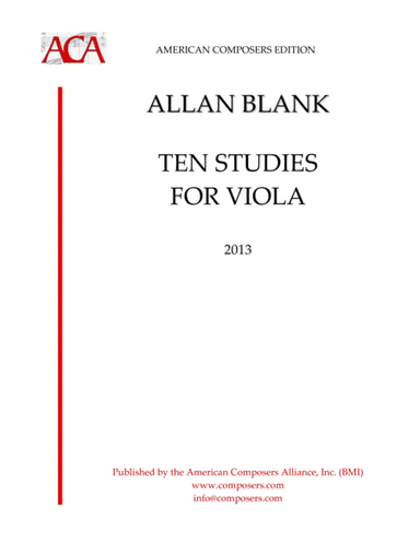 [Blank] Ten Studies for Viola