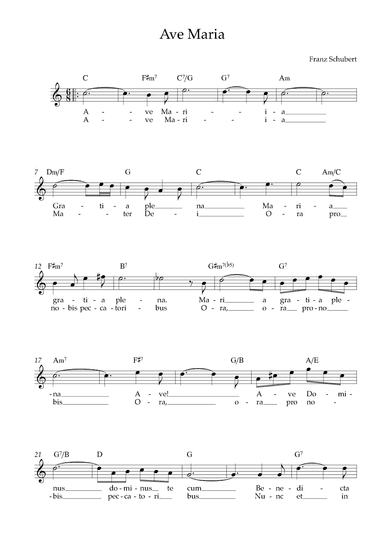 Ave Maria - Catholic Latin (arr. Karen Gueiros)