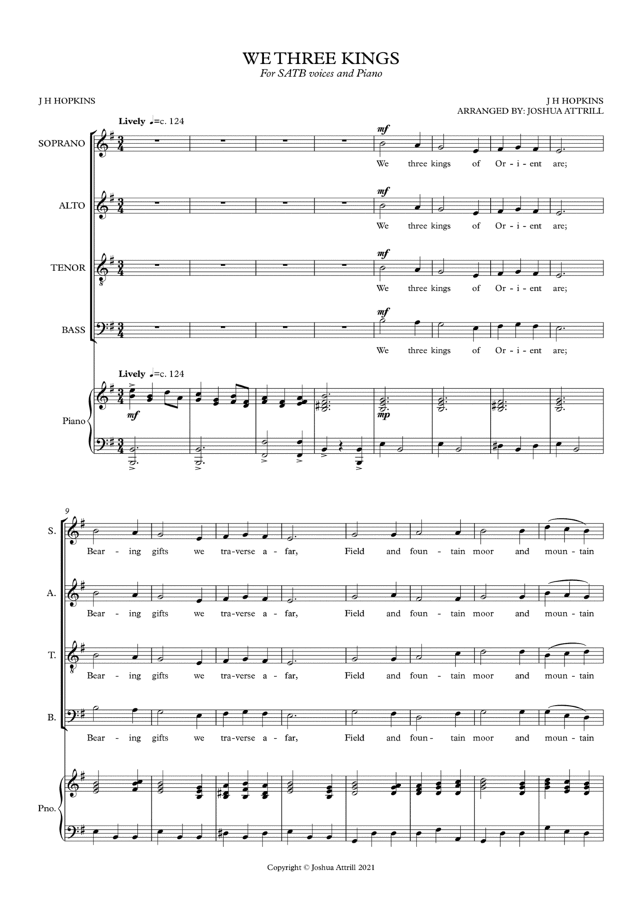 We Three Kings Of Orient Are (arr. Joshua Attrill)