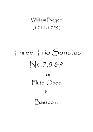 Three Trio Sonatas No.7,8 & 9 (arr. Spence Bundy)