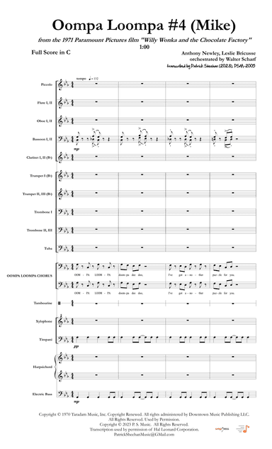 Oompa-loompa 4 (arr. Patrick Sheehan)