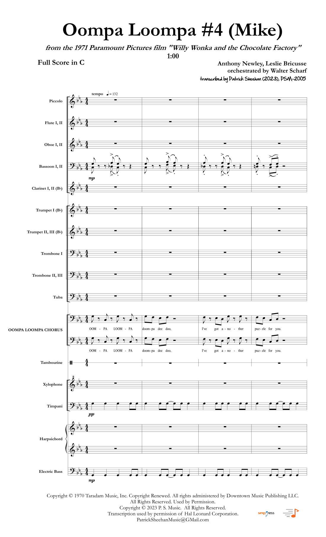 Oompa-loompa 4 (arr. Patrick Sheehan)