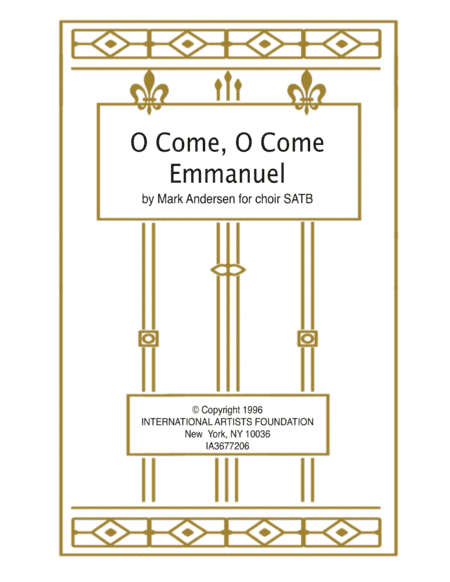 O Come, O Come Emmanuel  SATB modern melody