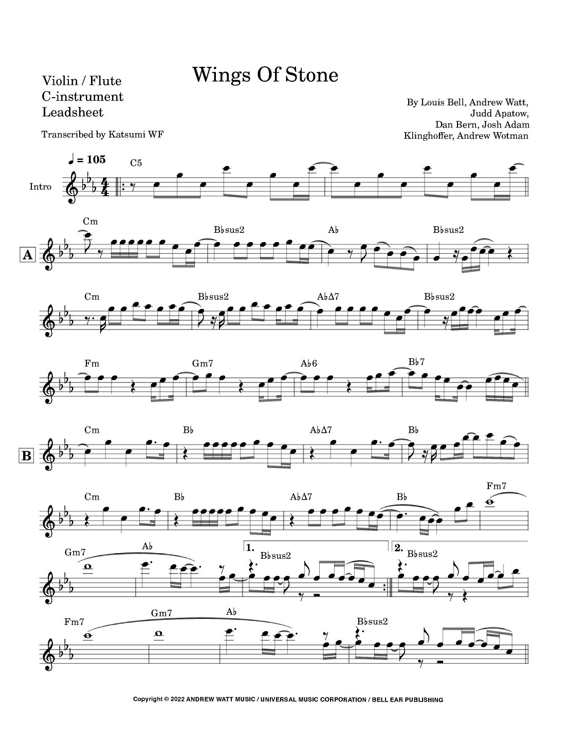 Wings Of Stone (arr. Katsumi WF)