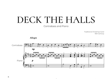 Deck The Halls (Bass and Piano) - Christmas Carol (arr. Pedro Merendi)