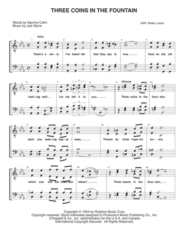 Three Coins In The Fountain (arr. Walter Latzko)