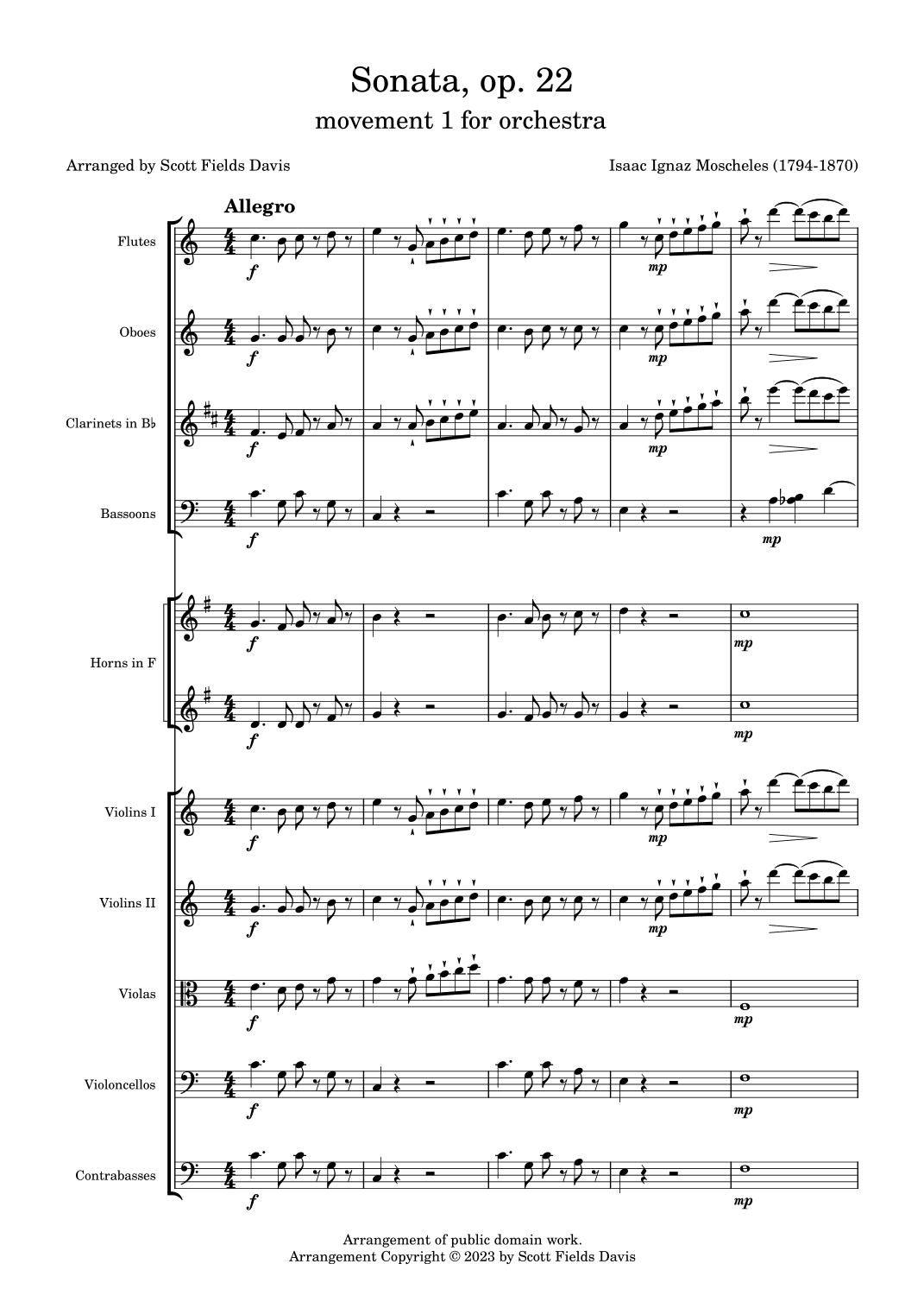 Isaac Ignaz Moscheles, piano sonata op. 22 arranged for orchestra (arr. Scott Fields Davis)