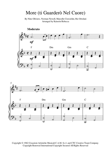 More (ti Guarderò Nel Cuore) (arr. Kaiserin Rebecca)