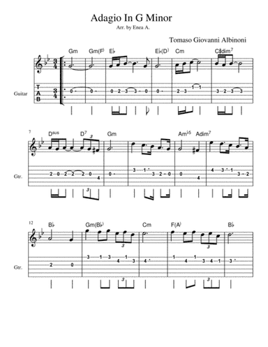 Adagio In G Minor (arr. Enea A.)