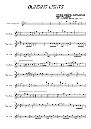 Blinding Lights (arr. Alexander Bosrup Karlsen)