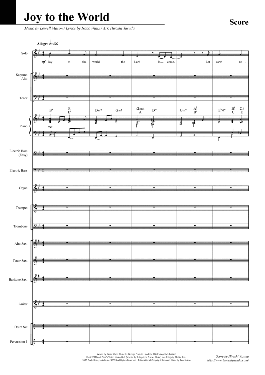 Joy To The World (arr. Hiroshi Yasuda)