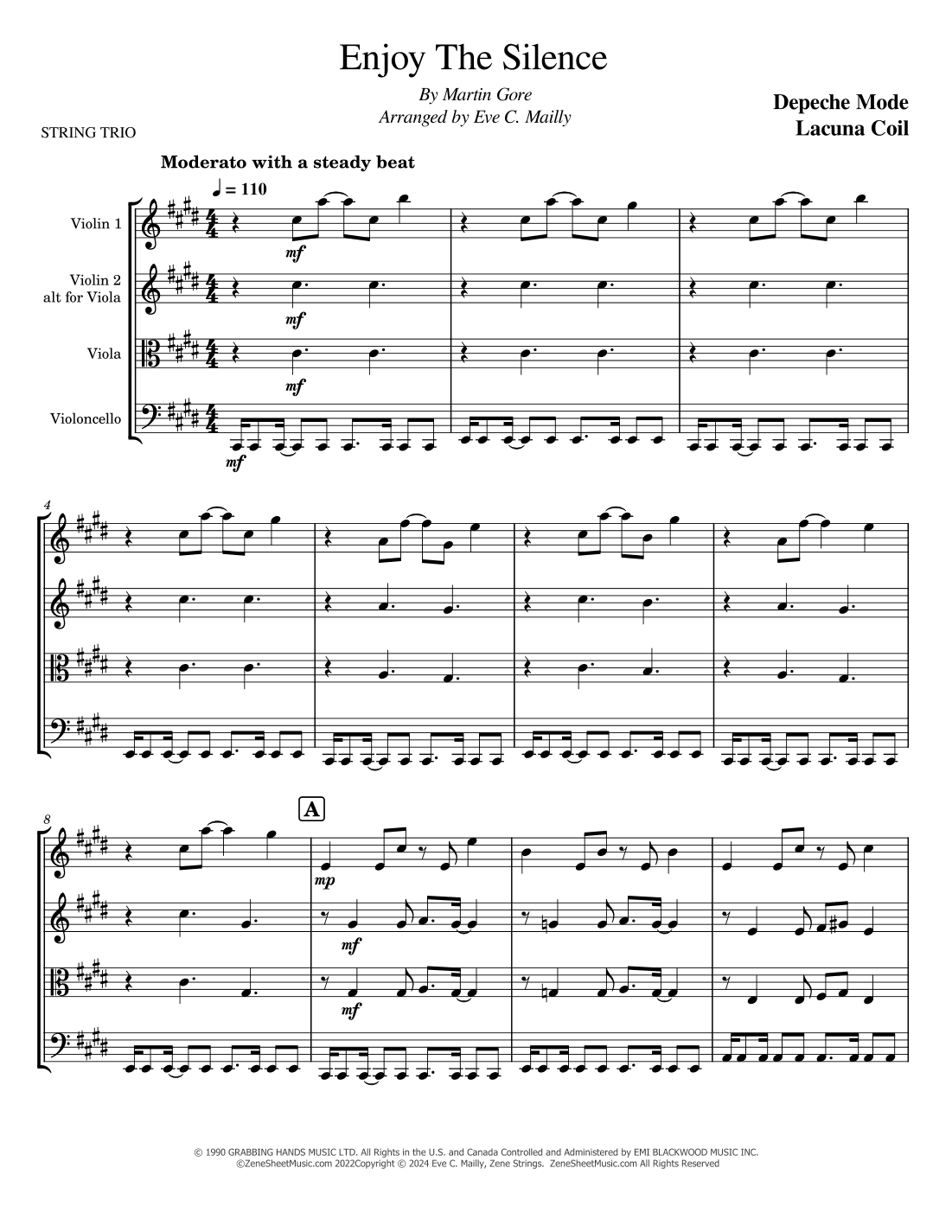 Enjoy The Silence (arr. Eve C. Mailly - Zene Strings)
