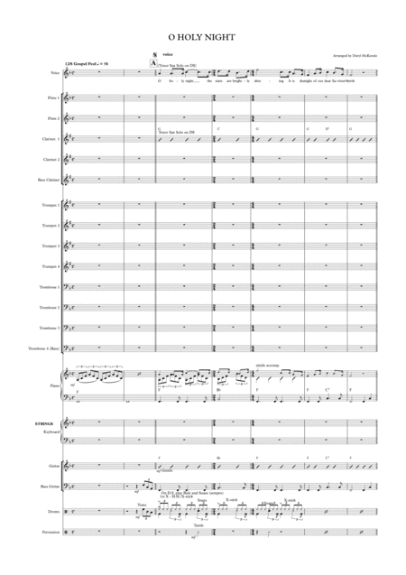 O Holy Night Female Voice and Big Band Key F Traditional (arr. Daryl McKenzie)