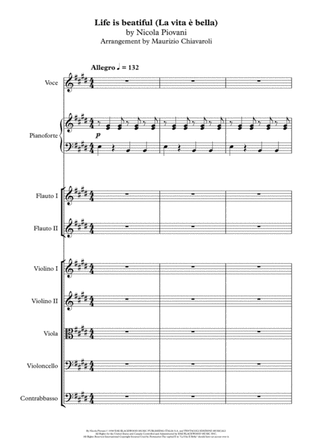 Life Is Beautiful (la Vita E Bella) (arr. Maurizio Chiavaroli)