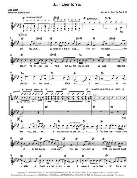 All I Want Is You (arr. Stephen Bulat)
