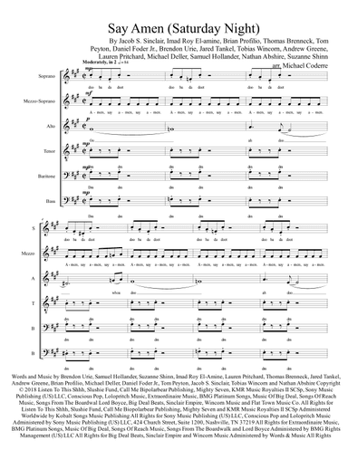 Say Amen (saturday Night) (arr. Michael Coderre)