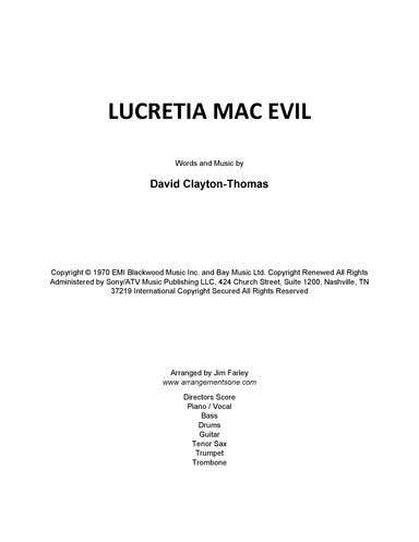 Lucretia Mac Evil (arr. Jim Farley)