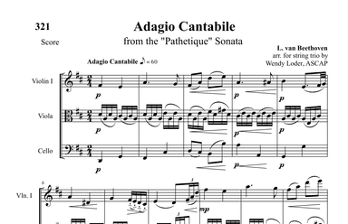 Adagio Cantabile (from the "Pathetique" Sonata) (arr. Wendy Loder, ASCAP)
