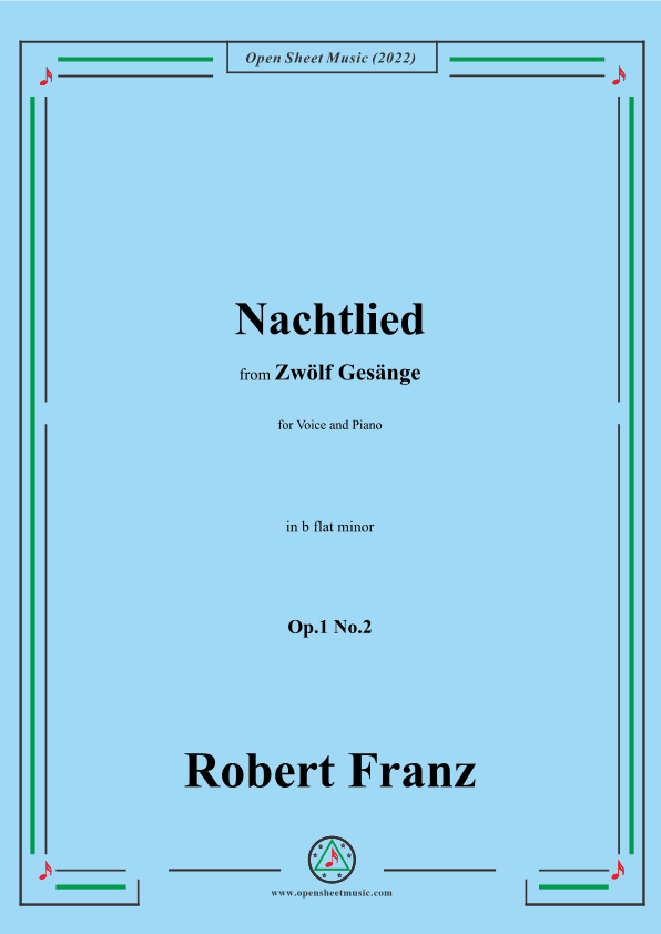 Franz-Nachtlied,in b flat minor,Op.1 No.2,from Zwolf Gesange (arr. OSM Press)