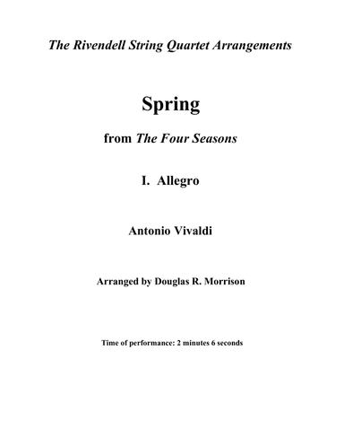 Spring (I.  Allegro) from The Four Seasons (arr. Douglas R. Morrison)