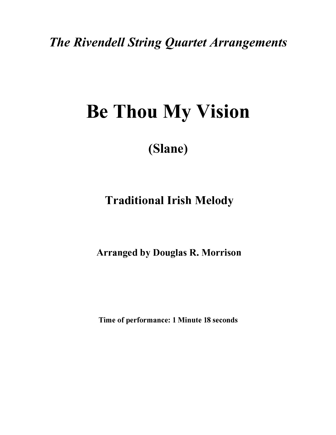 Be Thou My Vision (arr. Douglas R. Morrison)