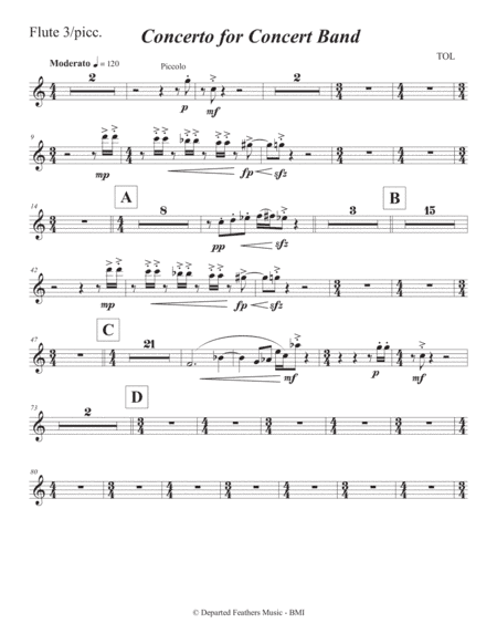 Concerto for Concert Band (2011) Flute 3/piccolo