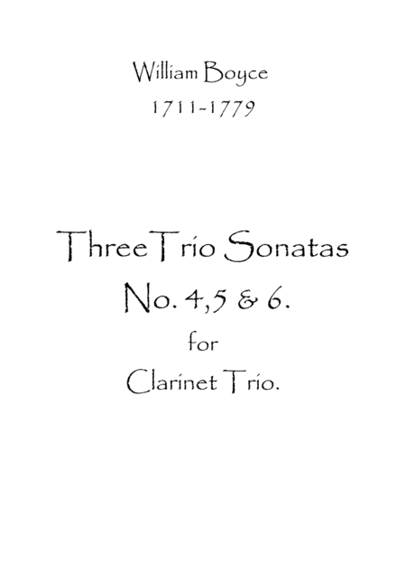 Three Trio Sonatas No.4, 5 & 6 (arr. Spence Bundy)