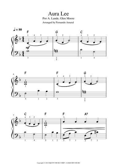 Aura Lee (arr. Fernando Amaral)