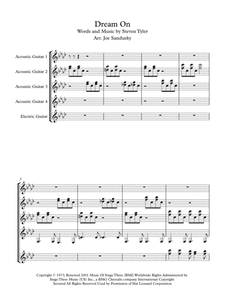 Dream On (arr. Joe Sandusky)