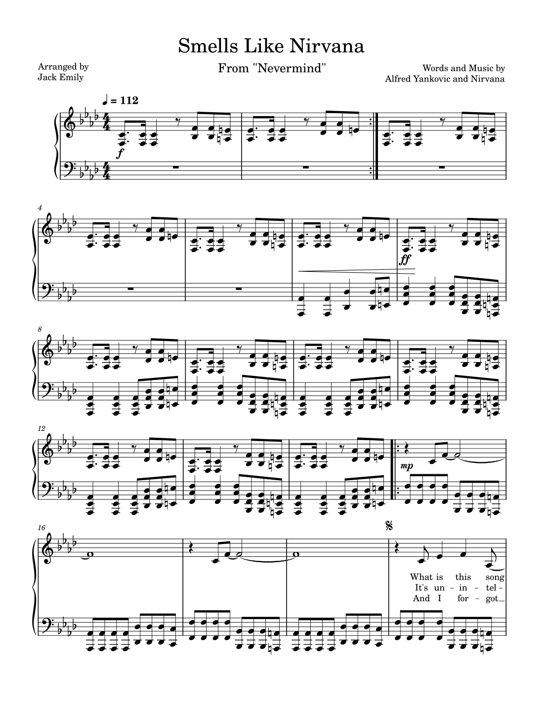 Smells Like Nirvana (arr. Jack Emily)