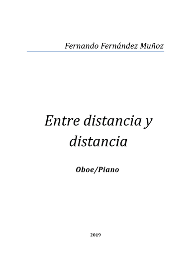 Entre distancia y distancia