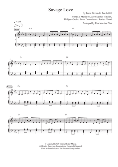 Savage Love (arr. Paul van der Plas)