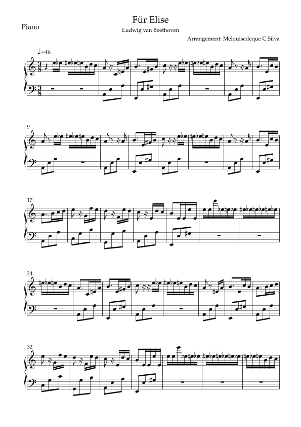 Für Elise (arr. Melquisedeque C.Silva)