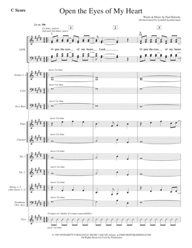 Open The Eyes Of My Heart (arr. Lyndell Leatherman)