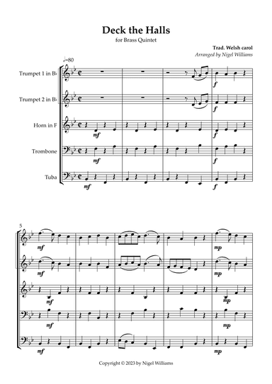 Deck the Halls with Boughs of Holly (arr. Nigel Williams)